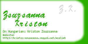 zsuzsanna kriston business card